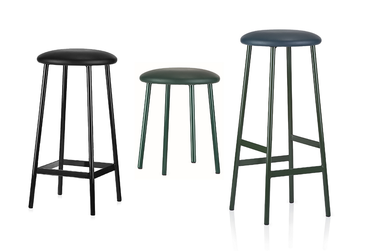 Sputnik Stool Mattias Ljunggren Johanson Design architectural bar seating pared-down design philosophy