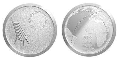 The Ilmari Tapiovaara collector coin designed by Harri Koskinen