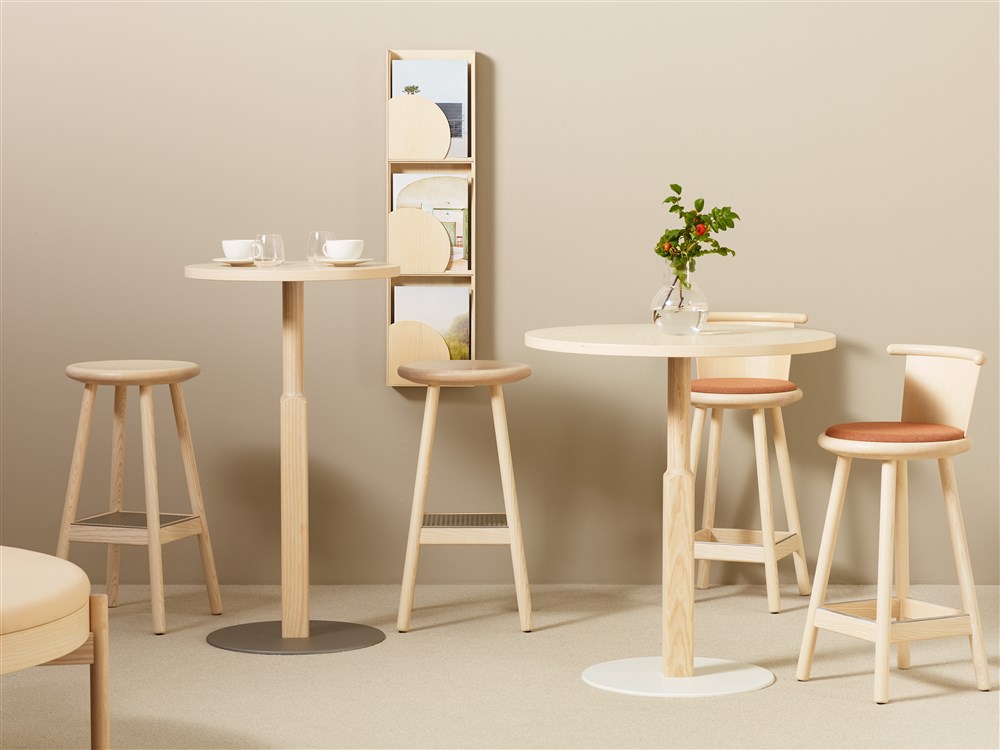 The Round Seat Of Milo Bar Stool Is, Round Wood Seat Bar Stools