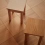 Oak Squares Classic – 30x400x400 – IO – DS201 Stool Oak – NO – DS201 Stool Douglas – WO – Dinesen Showroom Copenhagen – Photo Claus Troelsgaard – 14 – PR