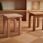 Oak Squares Classic – 30x400x400 – IO – DS201 Stool Oak – NO – DS201 Stool Douglas – WO – Dinesen Showroom Copenhagen – Photo Claus Troelsgaard – 15 – PR