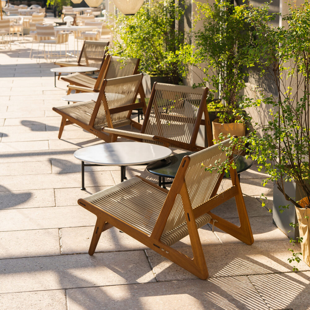 GUBI presents the MR01 Initial Outdoor Lounge Chair by Mathias Steen