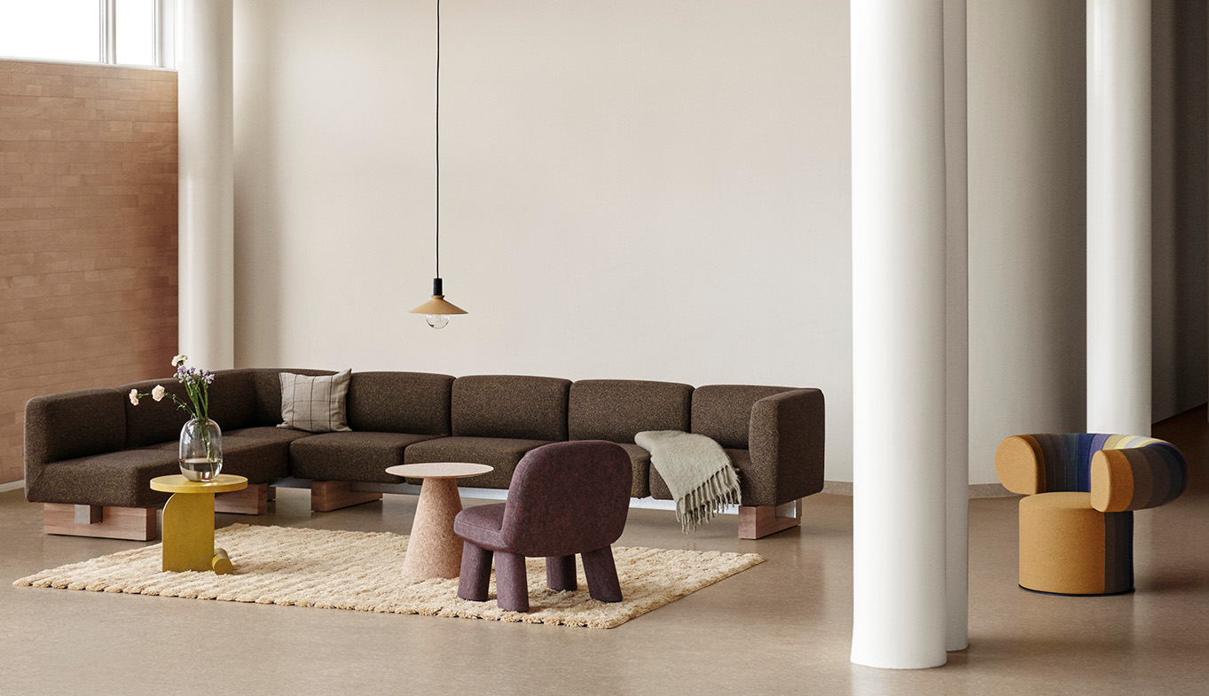 Blå Station's bold furniture designs showcase Swedish creativity through distinctive forms, innovative materials, and vibrant colors.