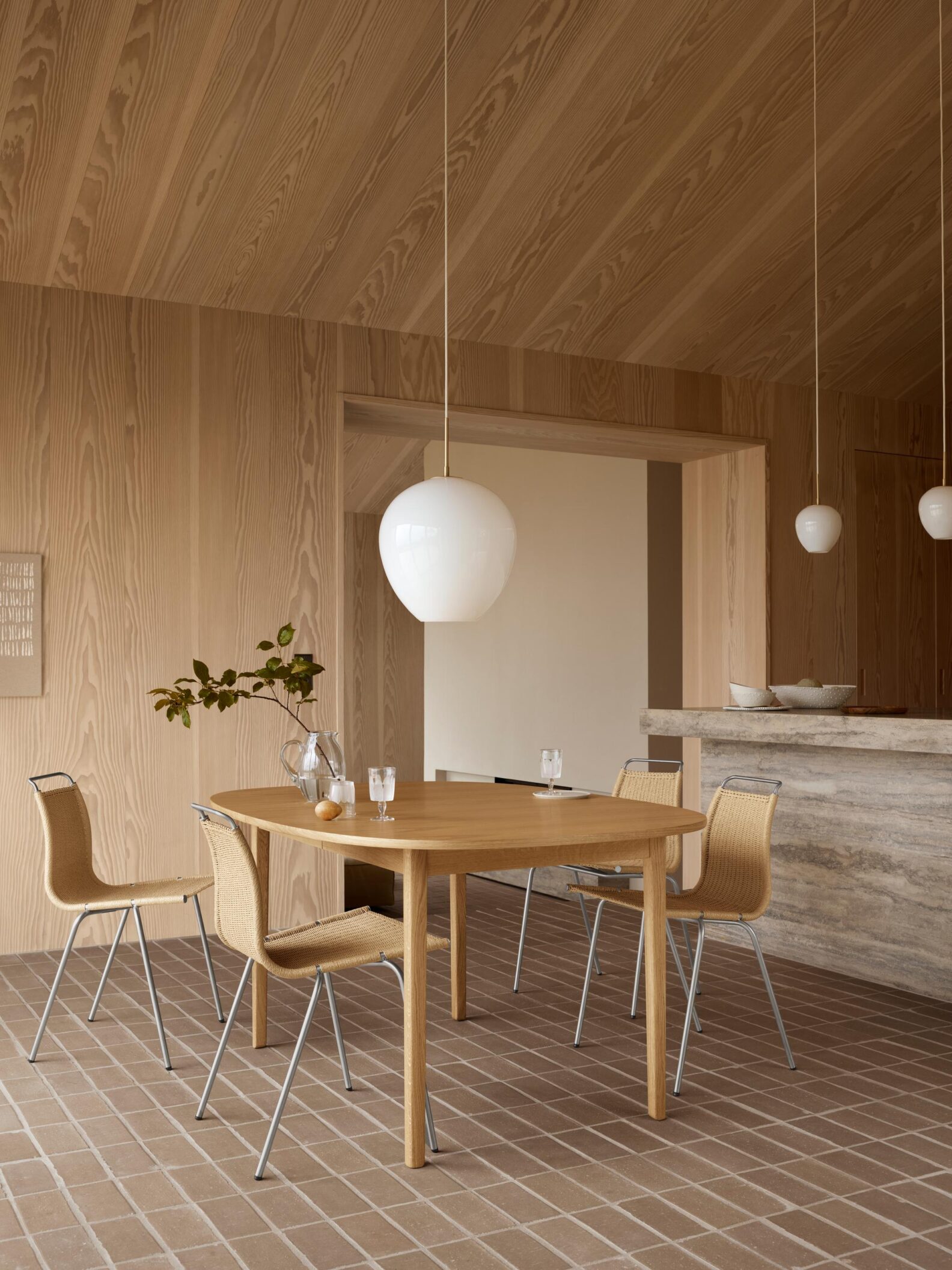 TULIP pendant by Marianne Tuxen for Carl Hansen & Søn originally designed for the Carlsberg Academy featuring floral-inspired form