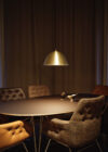 Streck Pendant by Joel Karlsson for Örsjö Belysning shown in both available sizes with minimalist silhouette design