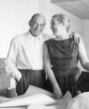 Alvar and Elissa Aalto in Maison Louis Carré, France 1959. Photo © Alvar Aalto Foundation.