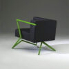 Blitz easy chair by Sigurdur Gústafsson Källemo 2002 lacquered steel frame leather upholstery design