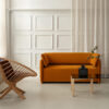 Fogia Boxlike sofa by Anna von Schewen showcasing geometric lines and compact design in contemporary living space setting