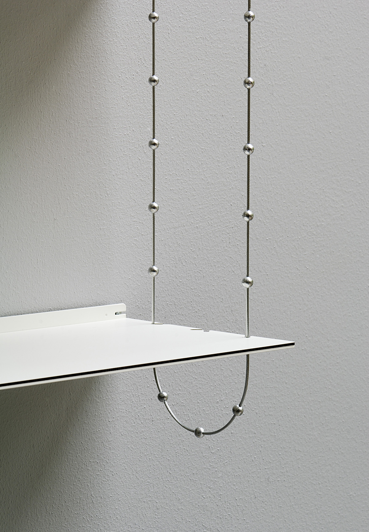 Cell bookshelf detail laminated steel shelf construction Peter Cohen Årets Möbel 2007 high-tech design