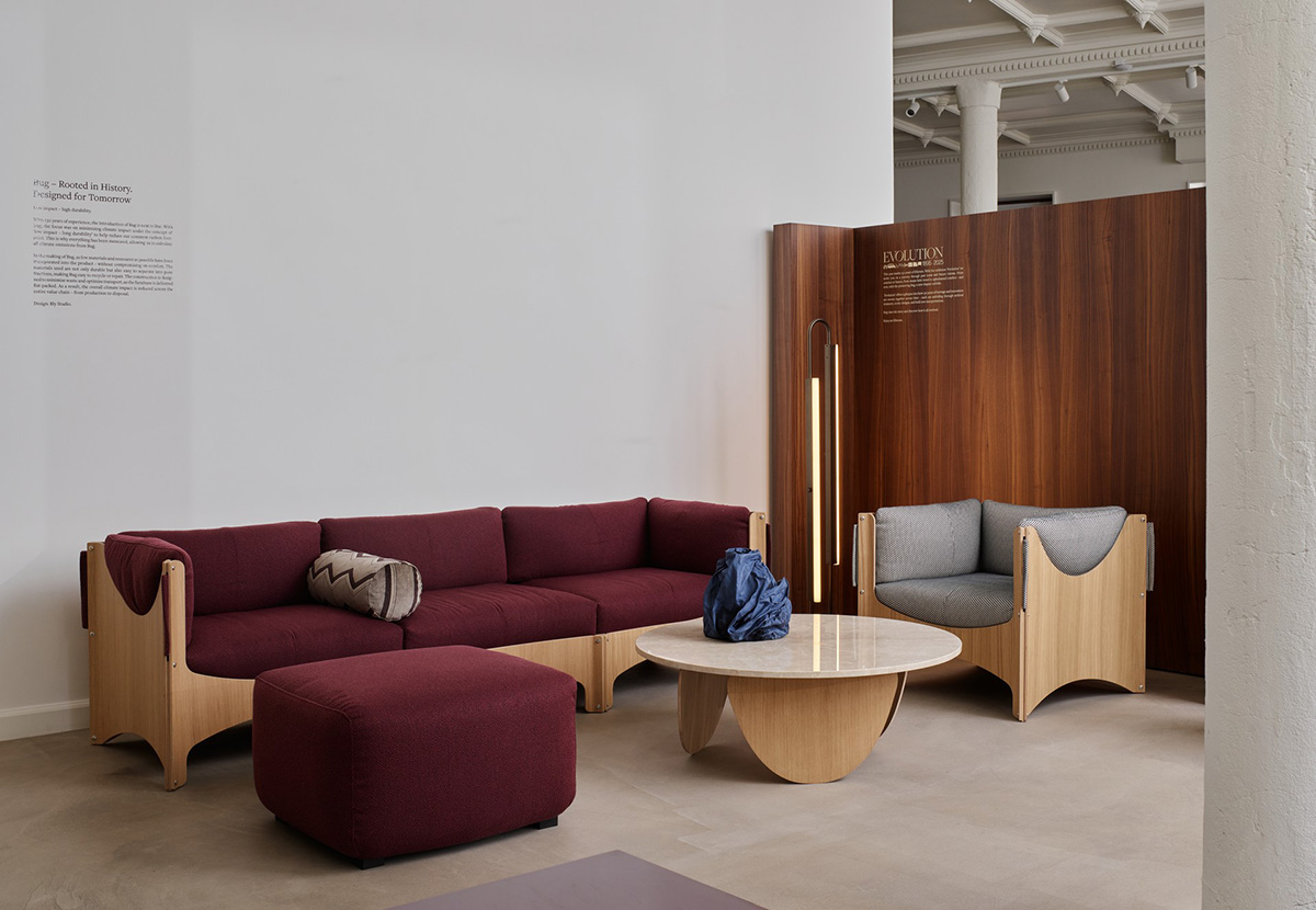 Eilersen BUG sustainable furniture collection by Bly Studio featuring modular sofa chair stool table