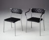 Mattias Ljunggren Chair & Armchair collection in steel and leather for Källemo 2001 showing complete furniture series