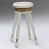 Mats Theselius Skepparpall stool by Källemo showing turned beech construction with brass band detail