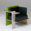 Skyseat armchair by Sigurdur Gústafsson Källemo 1999 aluminium MDF construction four color options