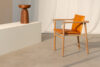 Igman dining chair Harri Koskinen Zanat solid wood frame vegetable tanned leather hand-carved details Finnish Bosnian design