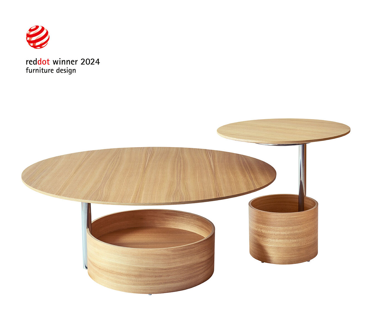 Antrei Hartikainen Finnish master cabinetmaker and Red Dot Award 2024 winner creator of Parasol coffee table