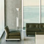 Amanta sense forest and cream beige shell_Twist Floor Lamp cream white