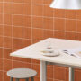 Annex Table Overhang alu frame Really cotton cream tabletop_Revolver Bar Stool H76 High sky grey_Compass Pendant alu