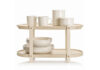 Kerros by Iittala multi-functional birch wood design showing portable table and two-storey tray functionality