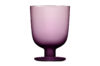 Close-up of Lempi glass goblet design showcasing elegant lightness and generous 34cl volume by Matti Klenell