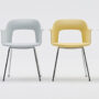 Layout Armchair 213 chromed steel base family