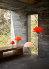 VERPAN Wire Ø18 Portable Lamp Verner Panton design cordless lighting Danish modern sculptural dome shade wire frame