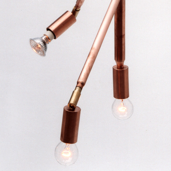 Scandinavian design pendant lamp Kvist in copper finish