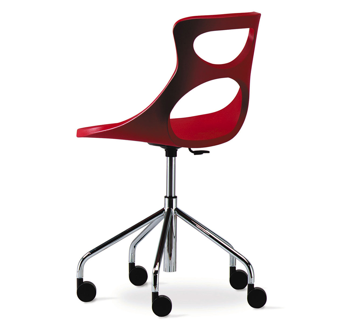 Björn Dahlström Supersonic swivel chair in cobalt blue with chrome metal structure by Plank