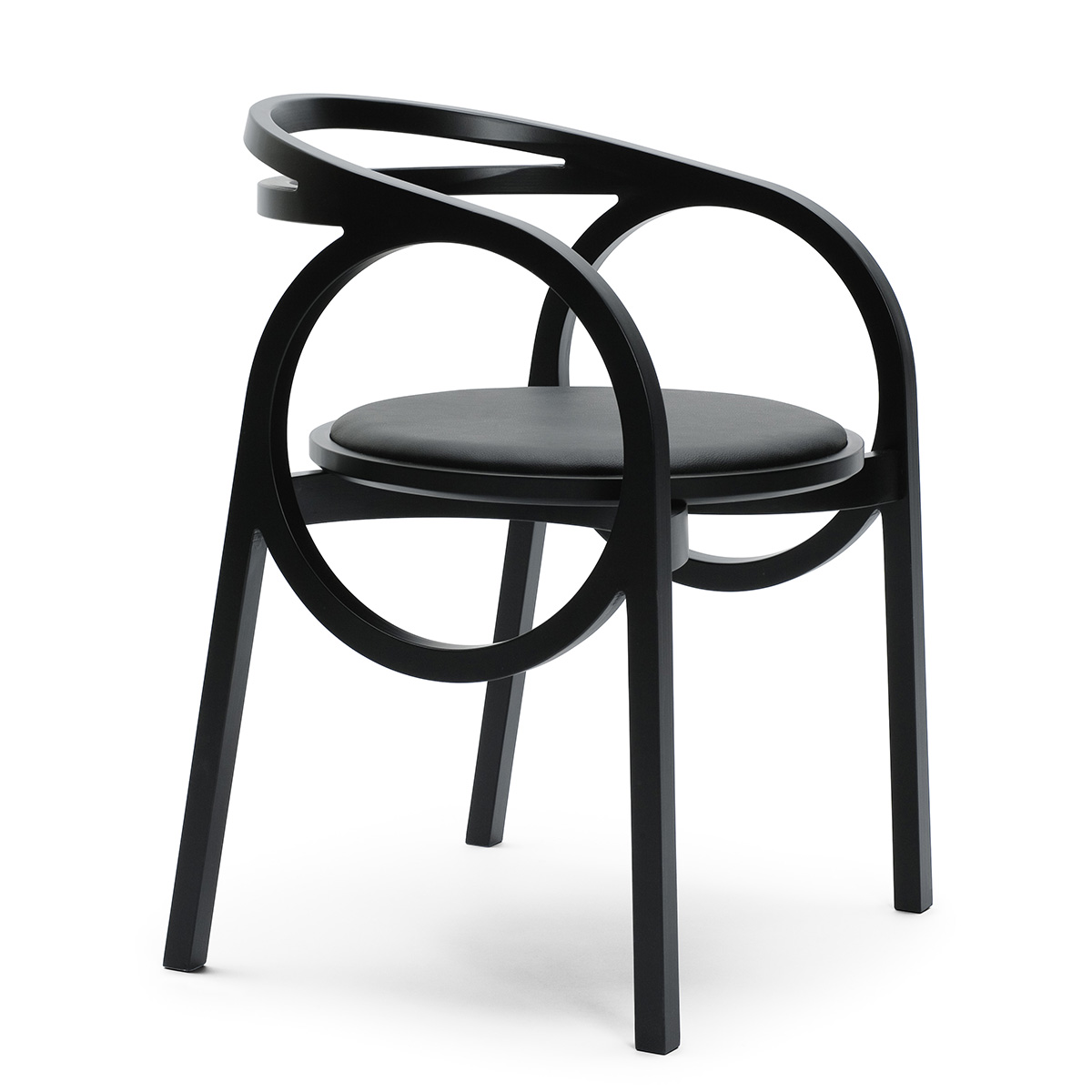 Wien Chair by Björn Dahlström for NC Nordic Care showing expressive wooden construction and strong graphic form